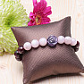 Red garnet, purple amethyst, lilac kunzite with rose bracelet RB Design 151