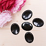 Obsidian black oval massage finger 4 cm