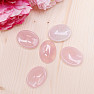 Rose quartz oval massage tactile