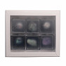 Gift set of raw semi-precious stones in a box - 6 pieces