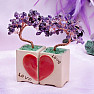 A set of Love trees made of amethyst - a gift of love