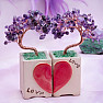 A set of Love trees made of amethyst - a gift of love