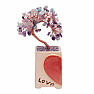 A set of Love trees made of amethyst, aquamarine and rose quartz - a gift of love