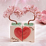 A set of Love trees made of rosequartz - a gift of love