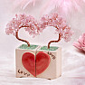 A set of Love trees made of rosequartz - a gift of love