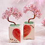 A set of Love trees made of rosequartz - a gift of love