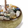 A tree made of a mix of semi-precious stones in green - home and office decoration