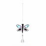 Dragonfly Feng Shui window curtain made of metal with crystal