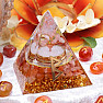 Orgonite pyramid with carnelian Rune Berkan