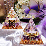 Orgonite pyramid with amethyst Runa Dagaz