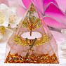 Orgonite pyramid with rose quartz Runa Gebo