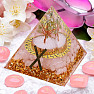 Orgonite pyramid with rose quartz Runa Gebo