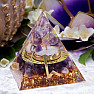 Orgonite pyramid with amethyst Runa Pertho