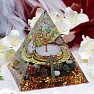 Orgonite Pyramid with Dragonstone Rune Teiwaz