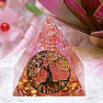 Orgonite Pyramid Tree of Life with Pink Crystal