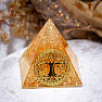 Orgonite pyramid Tree of life with citrine