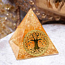 Orgonite pyramid Tree of life with citrine