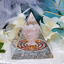 Orgonite pyramid Guardian angel in aquamarine