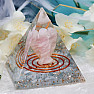 Orgonite pyramid Guardian angel in aquamarine