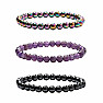 Gift set of hematite bracelets with amethyst