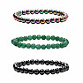 Gift set of hematite bracelets with aventurine