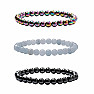 Gift set of hematite bracelets with jade