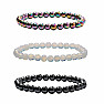 Gift set of hematite bracelets with opal