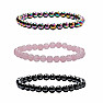 Gift set of hematite bracelets with rose quartz