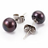 Black pearl earrings