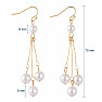 Fashionable long earrings Mother of pearl