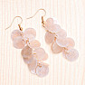 Fashionable earrings with slices of Mother of Pearl white