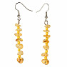 Citrine earrings with seed beads