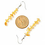 Citrine earrings with seed beads