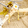 Citrine earrings with seed beads