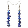 Lapis lazuli earrings with seed beads