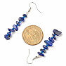 Lapis lazuli earrings with seed beads