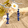 Lapis lazuli earrings with seed beads