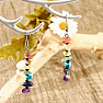 Chakra earrings with seed beads