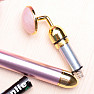 Massage roller face roller vibrating with rose quartz