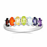 Chakra ring Energy of nature rhodium silver Ag 925