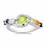 Chakra Ring Energy of Life rhodium plated silver Ag 925