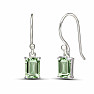 Amethyst green - prasiolite earrings silver Ag 925 ESBC408-GA