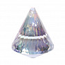 Cone Feng Shui cut crystal iridescent metallized Bright pearl