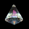 Cone Feng Shui cut crystal iridescent metallized Bright pearl