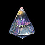 Cone Feng Shui cut crystal iridescent metallized Bright pearl