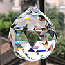 Ball Feng Shui cut crystal iridescent metallic Dark pearl L