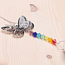 Butterfly and ball Feng Shui curtain to the window of metal and rainbow crystal