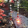 Morning glory Feng Shui window curtain made of colored crystals