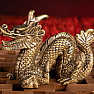 Feng shui statuette of a Chinese dragon guardian