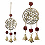 Metal chime Flower of Life 3 bells 27 cm